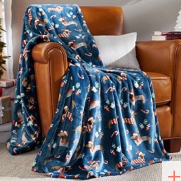 Berkshire Dachshund Weiner Dog Blue Blanket Throw - Picture 2 of 10